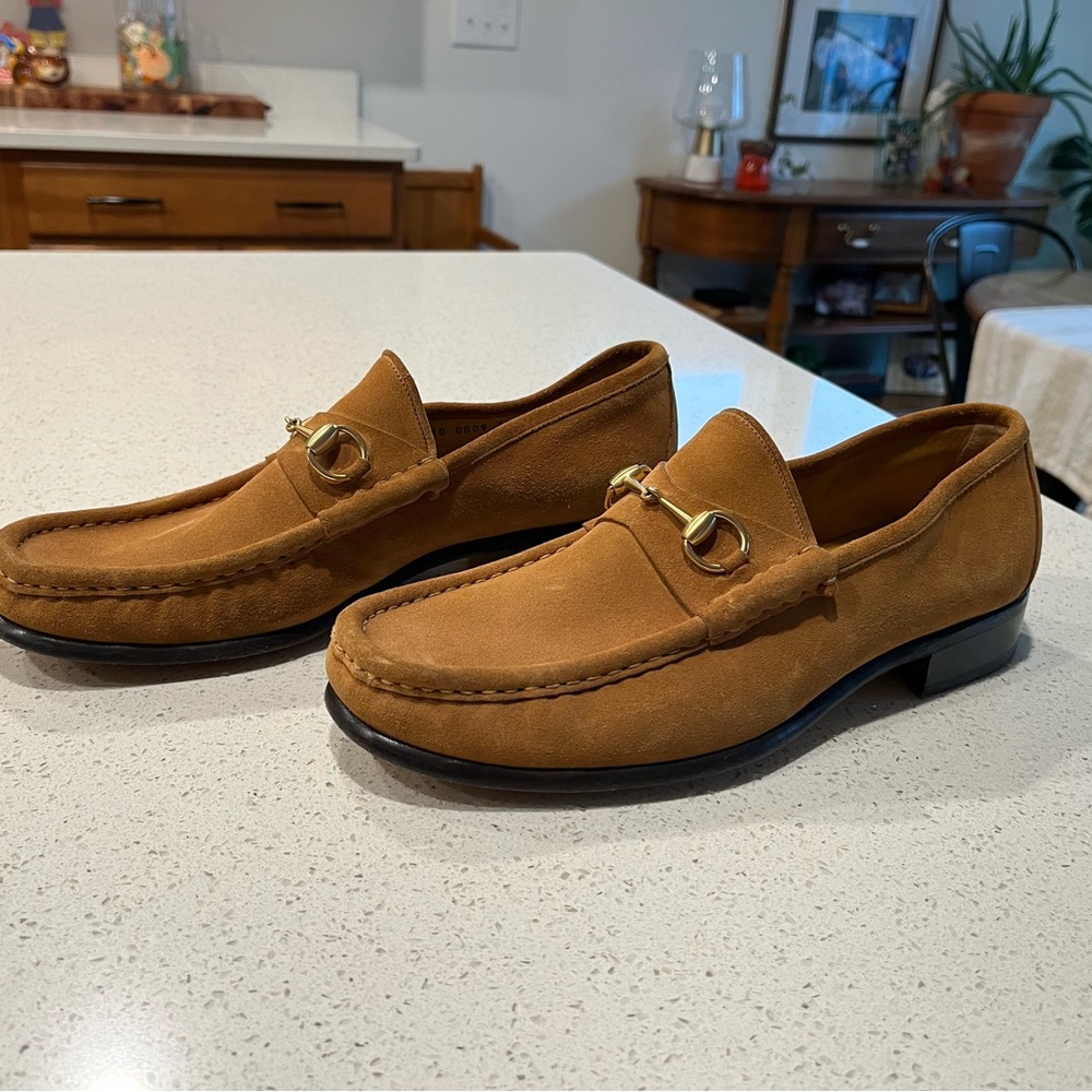 Gucci leather horsebit loafer